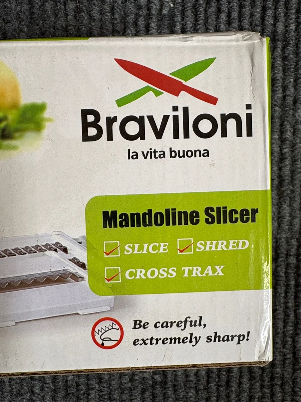 Green Mandoline Slicer with Collection Tray